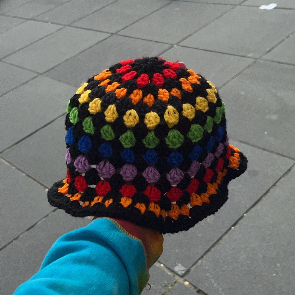 Crochet Rainbow Hat